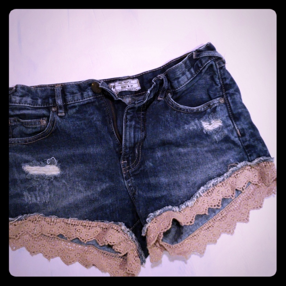 Free People jean shorts